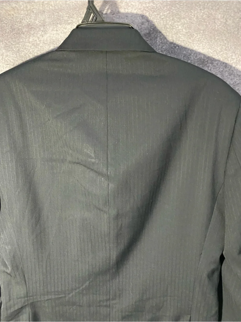Michael Strahan Collection Men Black Pinstripe Suit Jacket Blazer 40L Wool